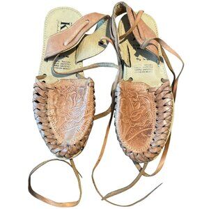 Artesanias KR Womens Huarache Style‎ Leather Sandals Size 6 USA